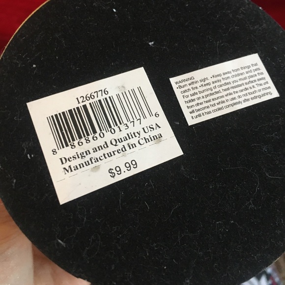 Brass Colored Pillar Candle Holder & Candle - Picture 4 of 7